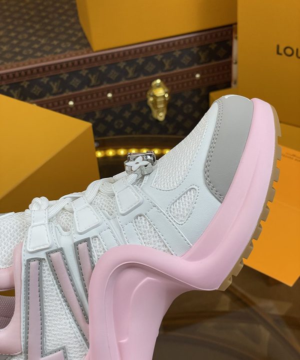 ルイヴィトン 靴 LV アークライト スニーカー レディース lv303328 ホワイト/ピンク N品 スニーカー レディース 人気 30代 - 画像 (4)