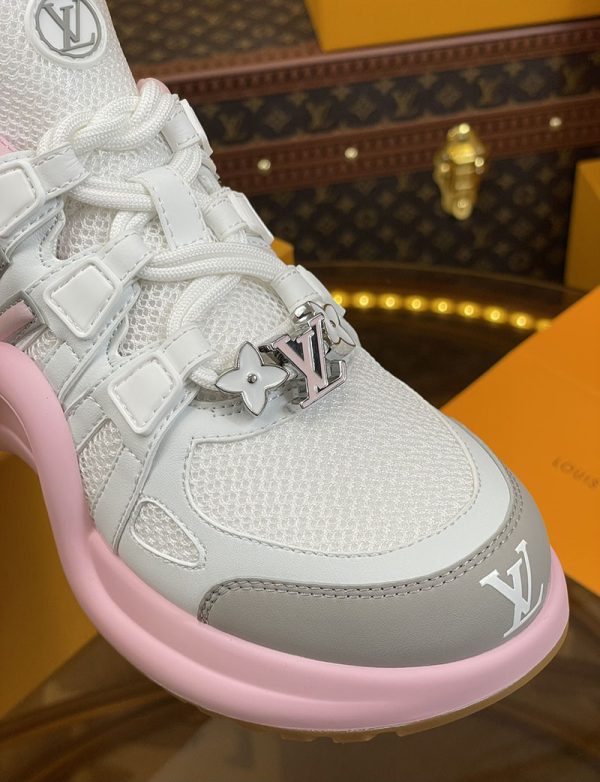 ルイヴィトン 靴 LV アークライト スニーカー レディース lv303328 ホワイト/ピンク N品 スニーカー レディース 人気 30代 - 画像 (3)