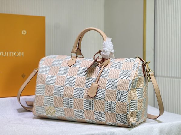 ルイヴィトン スピーディバンドリエール 40 ダミエポップ レザー lv301329 ピーチ N品 スピーディ p9 バンドリエール 40 - 画像 (8)