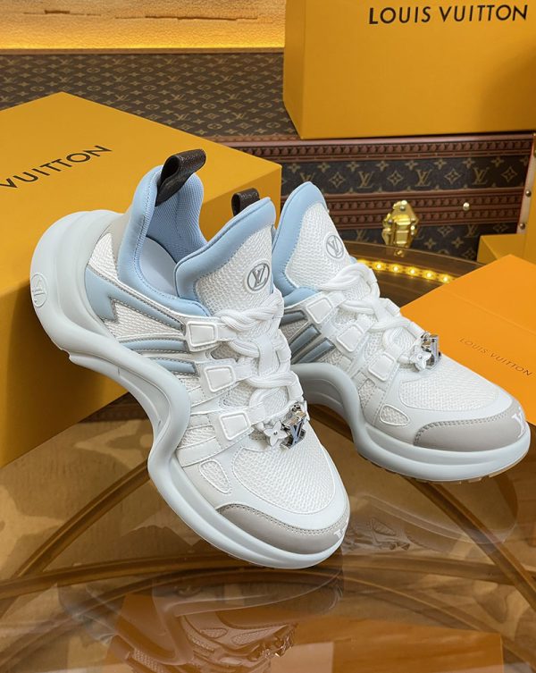 ルイヴィトン 靴 LV アークライト スニーカー レディース lv303329 ホワイト/スカイブルー N品 スニーカー レディース 人気 30代 - 画像 (7)