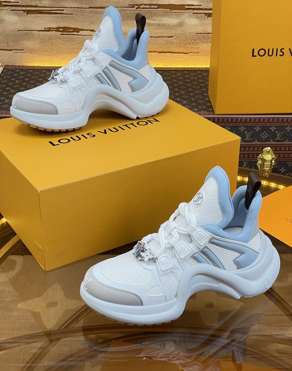ルイヴィトン 靴 LV アークライト スニーカー レディース lv303329 ホワイト/スカイブルー N品 スニーカー レディース 人気 30代 - 画像 (6)