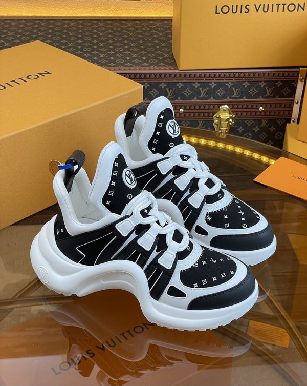 ルイヴィトン 靴 LV アークライト スニーカー レディース lv303331 ホワイト/ブラック N品 スニーカー レディース 人気 30代 - 画像 (9)