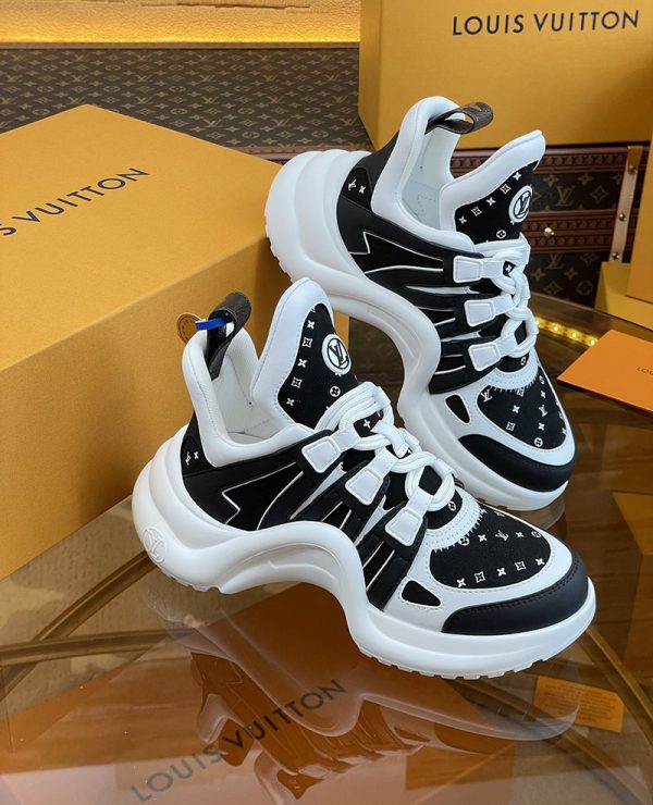 ルイヴィトン 靴 LV アークライト スニーカー レディース lv303331 ホワイト/ブラック N品 スニーカー レディース 人気 30代 - 画像 (8)