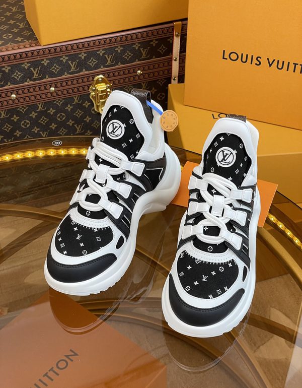 ルイヴィトン 靴 LV アークライト スニーカー レディース lv303331 ホワイト/ブラック N品 スニーカー レディース 人気 30代 - 画像 (7)