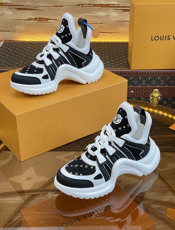 ルイヴィトン 靴 LV アークライト スニーカー レディース lv303331 ホワイト/ブラック N品 スニーカー レディース 人気 30代 - 画像 (2)
