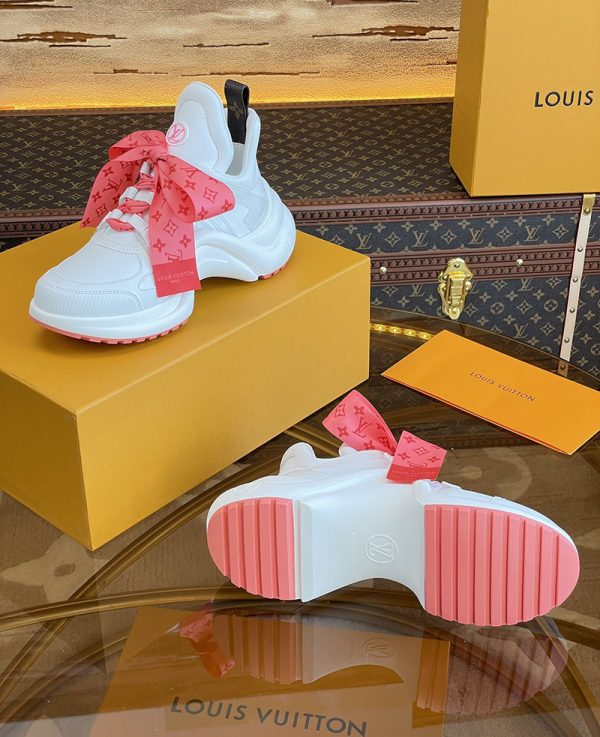 ルイヴィトン 靴 LV アークライト スニーカー レディース lv303334 ホワイト N品 歩きやすいスニーカー レディース 旅行 - 画像 (2)
