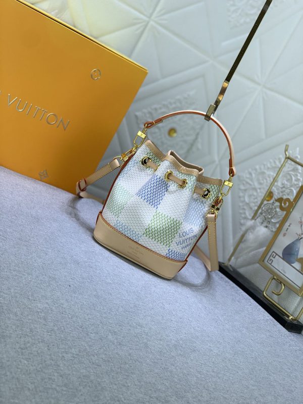 ルイヴィトン ショルダーバッグ ナノ ノエ N40640 ダミエ リシャス ピスタチオグリーン ピスタチオ N品 - 画像 (7)