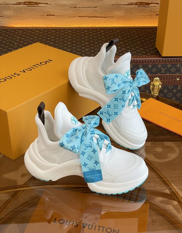 ルイヴィトン 靴 LV アークライト スニーカー レディース lv303335 ホワイト N品 スニーカー 人気レディース - 画像 (8)