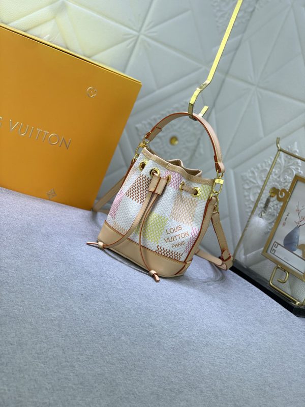 ルイヴィトン ショルダーバッグ ナノ ノエ ダミエ リシャス ピスタチオグリーン ピーチ lv301336 N品 ルイヴィトンミニショルダーバッグ - 画像 (9)