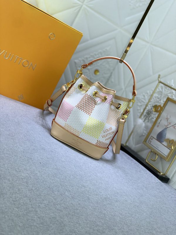ルイヴィトン ショルダーバッグ ナノ ノエ ダミエ リシャス ピスタチオグリーン ピーチ lv301336 N品 ルイヴィトンミニショルダーバッグ - 画像 (8)