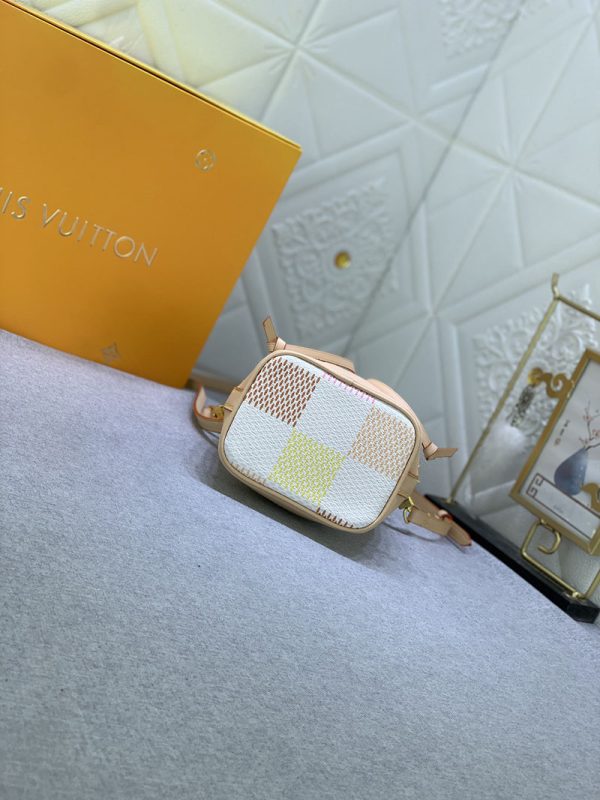 ルイヴィトン ショルダーバッグ ナノ ノエ ダミエ リシャス ピスタチオグリーン ピーチ lv301336 N品 ルイヴィトンミニショルダーバッグ - 画像 (7)