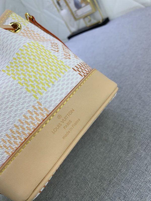 ルイヴィトン ショルダーバッグ ナノ ノエ ダミエ リシャス ピスタチオグリーン ピーチ lv301336 N品 ルイヴィトンミニショルダーバッグ - 画像 (5)