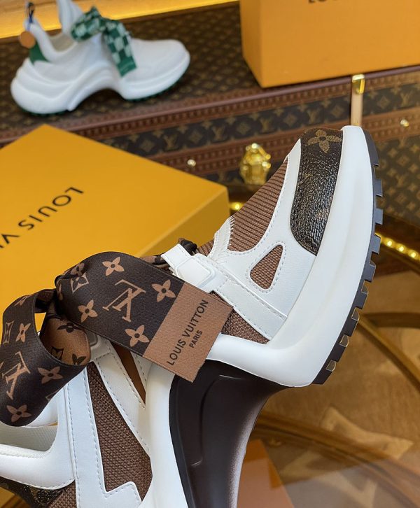 ルイヴィトン 靴 LV アークライト スニーカー レディース lv303336 ホワイト/ブラウン N品 歩きやすいスニーカー レディース 旅行 - 画像 (5)