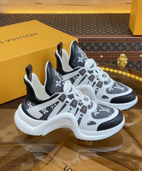 ルイヴィトン 靴 LV アークライト スニーカー レディース lv303339 ホワイト/ブラック N品 スニーカー レディース 人気 30代 - 画像 (8)