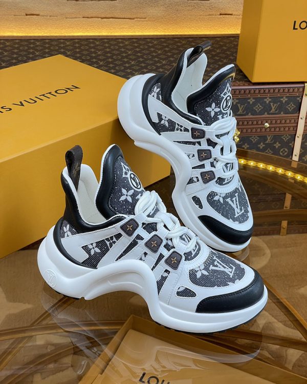 ルイヴィトン 靴 LV アークライト スニーカー レディース lv303339 ホワイト/ブラック N品 スニーカー レディース 人気 30代 - 画像 (7)