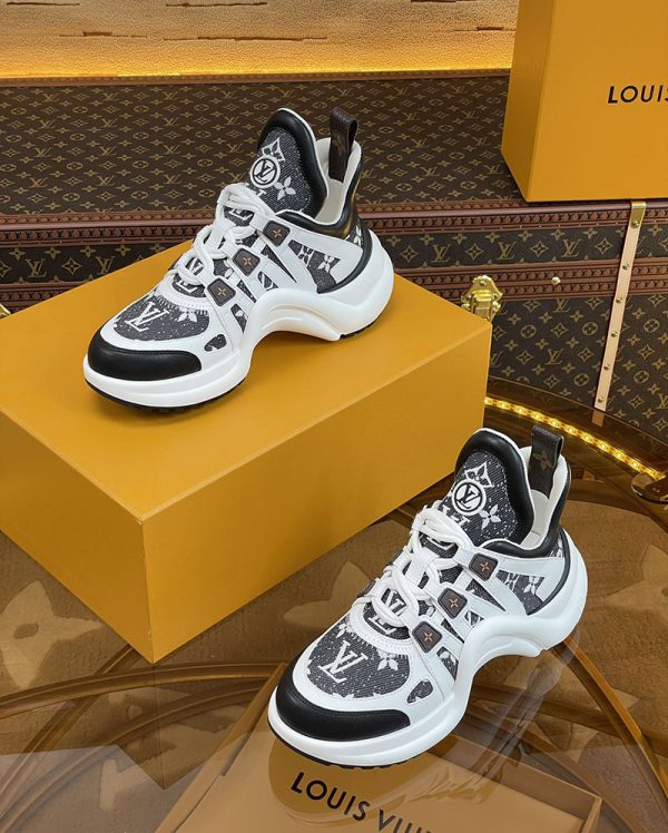 ルイヴィトン 靴 LV アークライト スニーカー レディース lv303339 ホワイト/ブラック N品 スニーカー レディース 人気 30代 - 画像 (6)