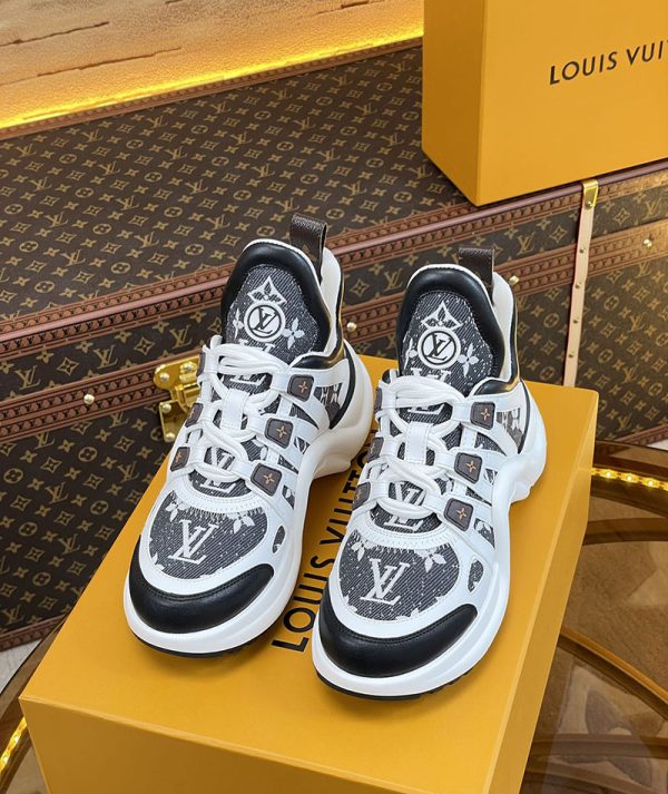 ルイヴィトン 靴 LV アークライト スニーカー レディース lv303339 ホワイト/ブラック N品 スニーカー レディース 人気 30代 - 画像 (2)