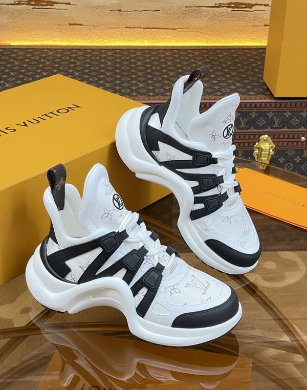 ルイヴィトン 靴 LV アークライト スニーカー レディース lv303340 ホワイト/ブラック N品 白スニーカー レディースコーデ - 画像 (8)
