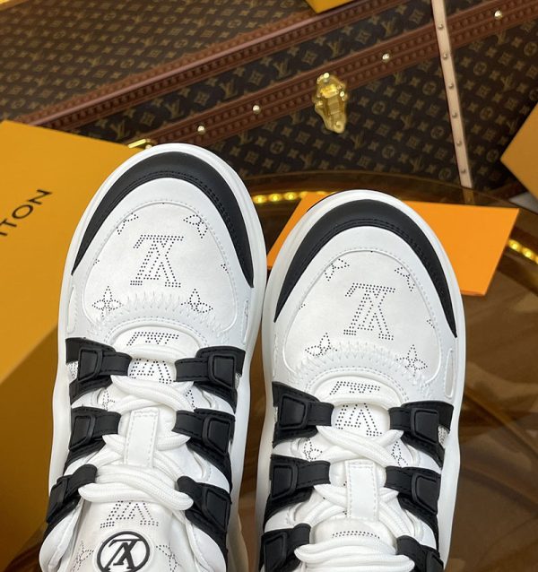 ルイヴィトン 靴 LV アークライト スニーカー レディース lv303340 ホワイト/ブラック N品 白スニーカー レディースコーデ - 画像 (4)