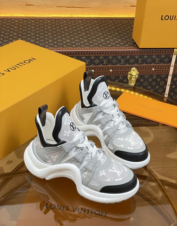 ルイヴィトン 靴 LV アークライト スニーカー レディース lv303341 ホワイト/グレー N品 スニーカー レディース 人気 30代 - 画像 (9)