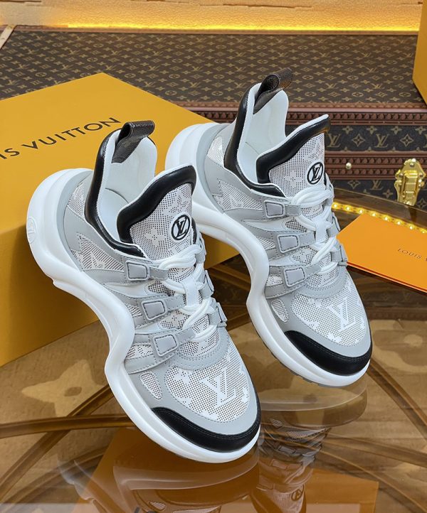 ルイヴィトン 靴 LV アークライト スニーカー レディース lv303341 ホワイト/グレー N品 スニーカー レディース 人気 30代 - 画像 (7)