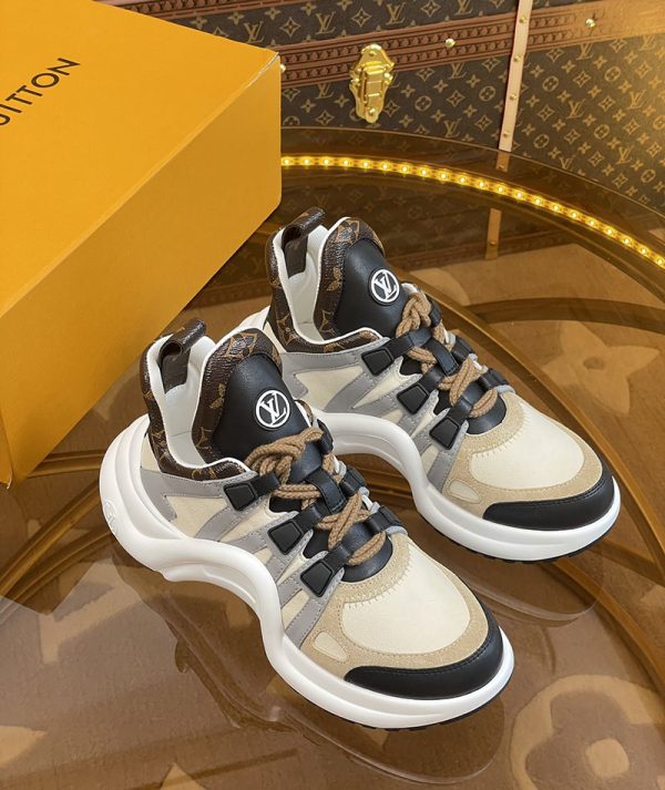 ルイヴィトン 靴 LV アークライト スニーカー レディース lv303342 ホワイト/ブラック N品 スニーカー レディース 厚底 人気 - 画像 (8)