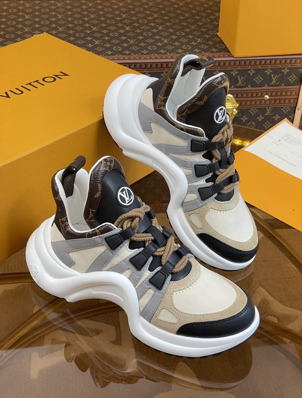 ルイヴィトン 靴 LV アークライト スニーカー レディース lv303342 ホワイト/ブラック N品 スニーカー レディース 厚底 人気 - 画像 (6)