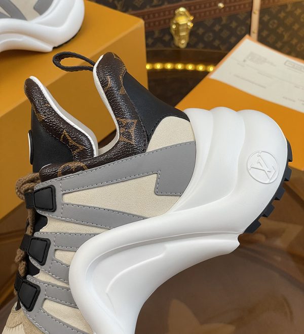 ルイヴィトン 靴 LV アークライト スニーカー レディース lv303342 ホワイト/ブラック N品 スニーカー レディース 厚底 人気 - 画像 (4)