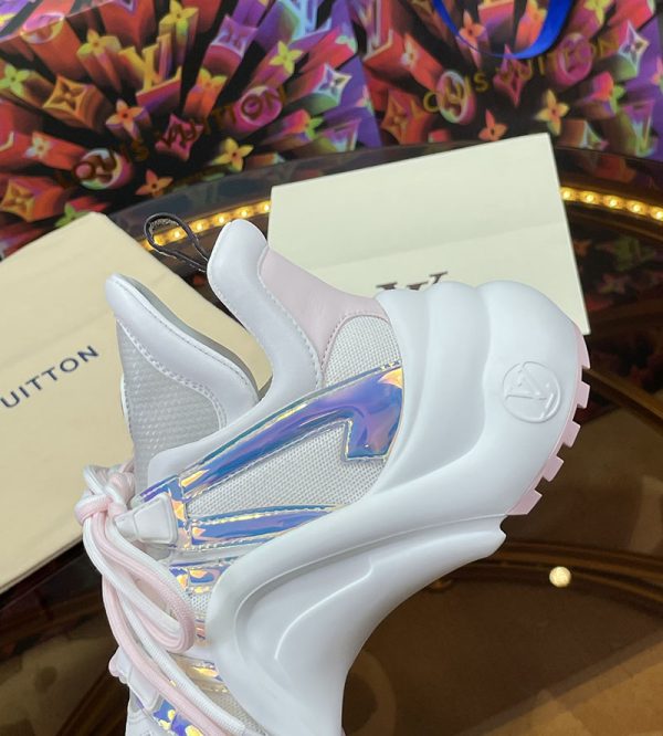 ルイヴィトン 靴 LV アークライト スニーカー レディース lv303343 ホワイト/ピンク N品 スニーカー レディース 厚底 人気 - 画像 (5)