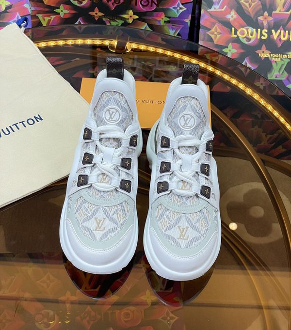 ルイヴィトン 靴 LV アークライト スニーカー レディース lv303344 ホワイト/ブラウン N品 スニーカー レディース 厚底 人気 - 画像 (8)