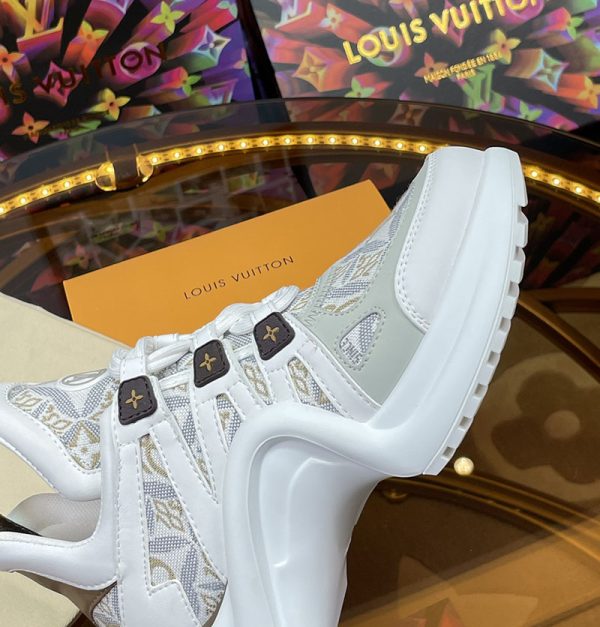 ルイヴィトン 靴 LV アークライト スニーカー レディース lv303344 ホワイト/ブラウン N品 スニーカー レディース 厚底 人気 - 画像 (5)