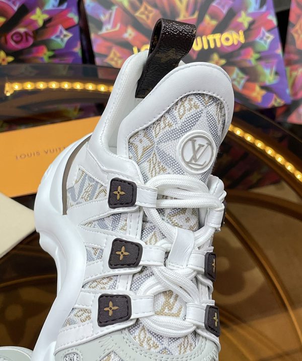 ルイヴィトン 靴 LV アークライト スニーカー レディース lv303344 ホワイト/ブラウン N品 スニーカー レディース 厚底 人気 - 画像 (3)