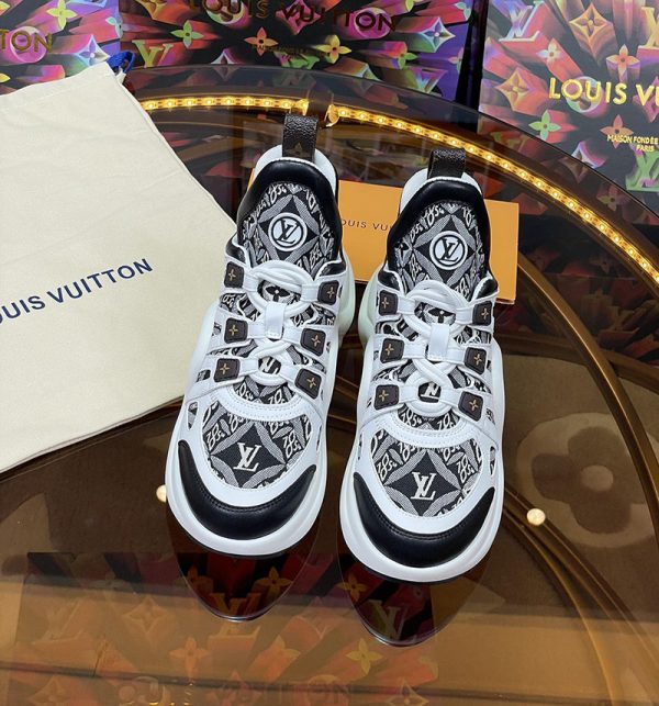 ルイヴィトン 靴 LV アークライト スニーカー レディース lv303345 ホワイト/ブラック N品 スニーカー レディース 厚底 人気 - 画像 (8)