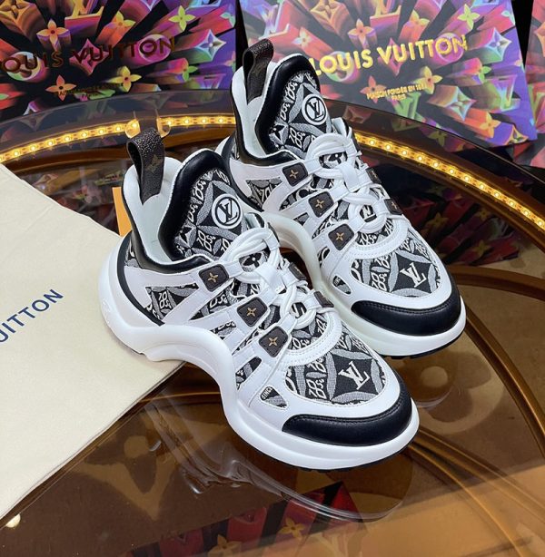 ルイヴィトン 靴 LV アークライト スニーカー レディース lv303345 ホワイト/ブラック N品 スニーカー レディース 厚底 人気 - 画像 (7)