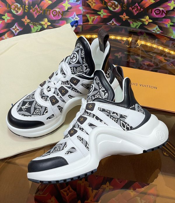 ルイヴィトン 靴 LV アークライト スニーカー レディース lv303345 ホワイト/ブラック N品 スニーカー レディース 厚底 人気 - 画像 (2)