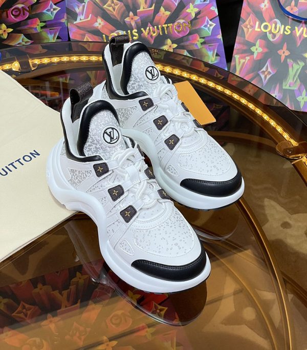 ルイヴィトン 靴 LV アークライト スニーカー レディース lv303346 ホワイト/ブラック N品 スニーカー レディース 厚底 白 - 画像 (7)