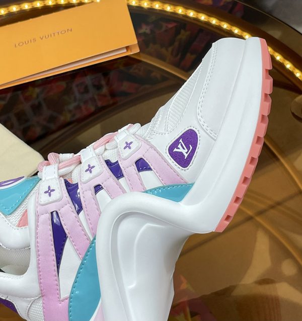 ルイヴィトン 靴 LV アークライト スニーカー レディース lv303347 ホワイト/ピンク N品 スニーカー レディース 厚底 白 - 画像 (5)