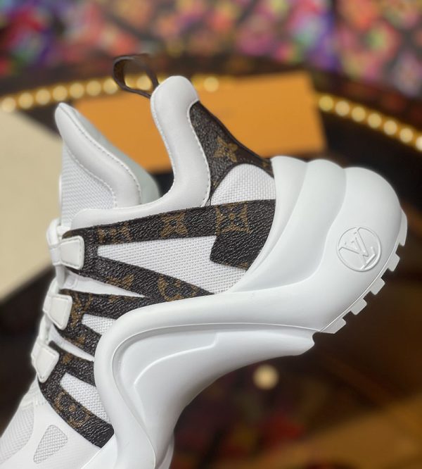 ルイヴィトン 靴 LV アークライト スニーカー レディース lv303348 ホワイト/ブラウン N品 スニーカー レディース 厚底 白 - 画像 (7)