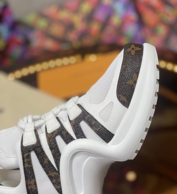 ルイヴィトン 靴 LV アークライト スニーカー レディース lv303348 ホワイト/ブラウン N品 スニーカー レディース 厚底 白 - 画像 (6)