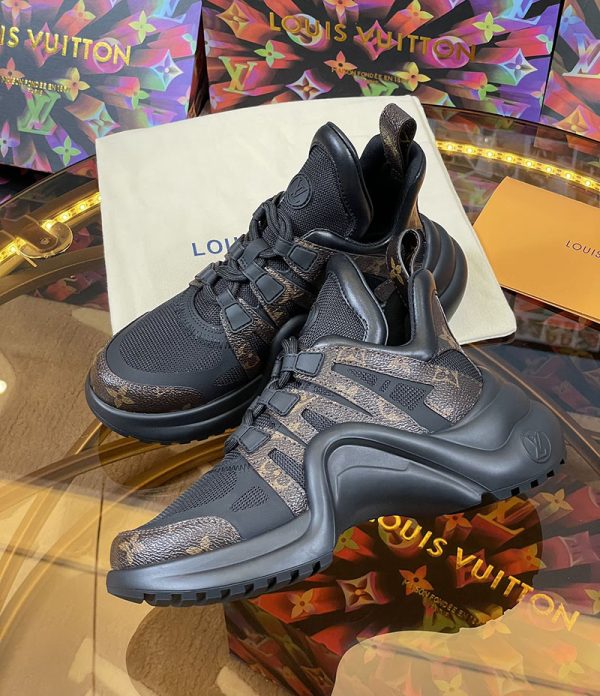 ルイヴィトン 靴 LV アークライト スニーカー レディース lv303349 ブラック N品 スニーカー 黒 レディース コーデ - 画像 (2)