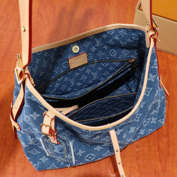 ルイヴィトン キャリーオール NM PM lv301350 ブルーデニム N品 ルイヴィトン バッグ デニム - 画像 (6)