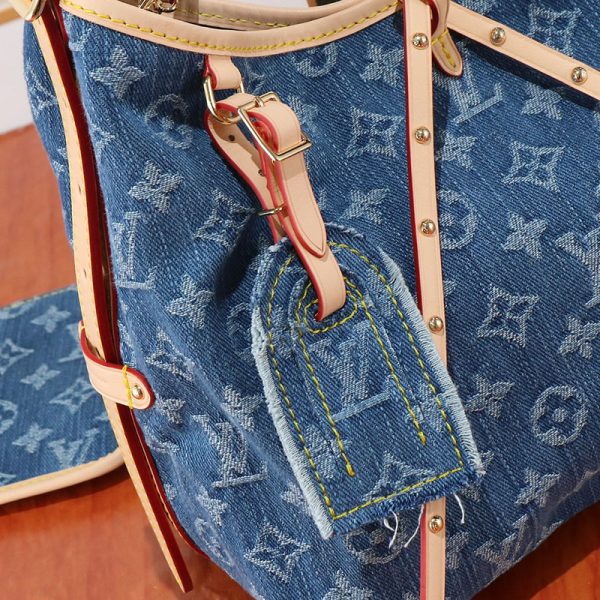 ルイヴィトン キャリーオール NM PM lv301350 ブルーデニム N品 ルイヴィトン バッグ デニム - 画像 (2)