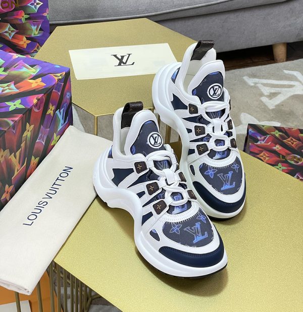 ルイヴィトン 靴 LV アークライト スニーカー レディース lv30354 ホワイト/ネイビー N品 2025年人気スニーカー - 画像 (9)