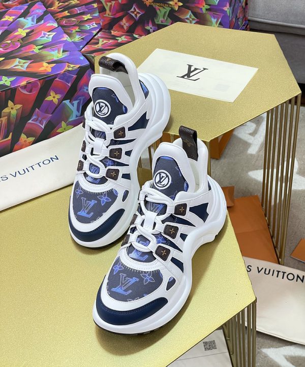ルイヴィトン 靴 LV アークライト スニーカー レディース lv30354 ホワイト/ネイビー N品 2025年人気スニーカー - 画像 (8)