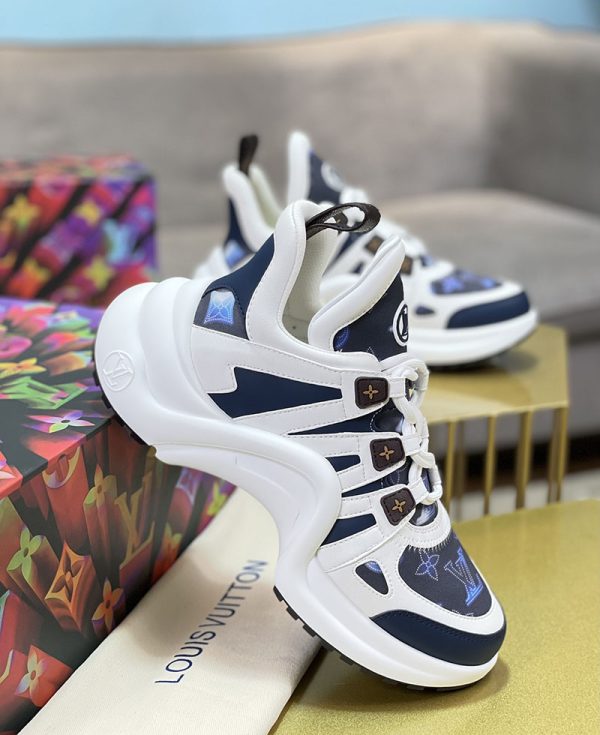 ルイヴィトン 靴 LV アークライト スニーカー レディース lv30354 ホワイト/ネイビー N品 2025年人気スニーカー - 画像 (7)