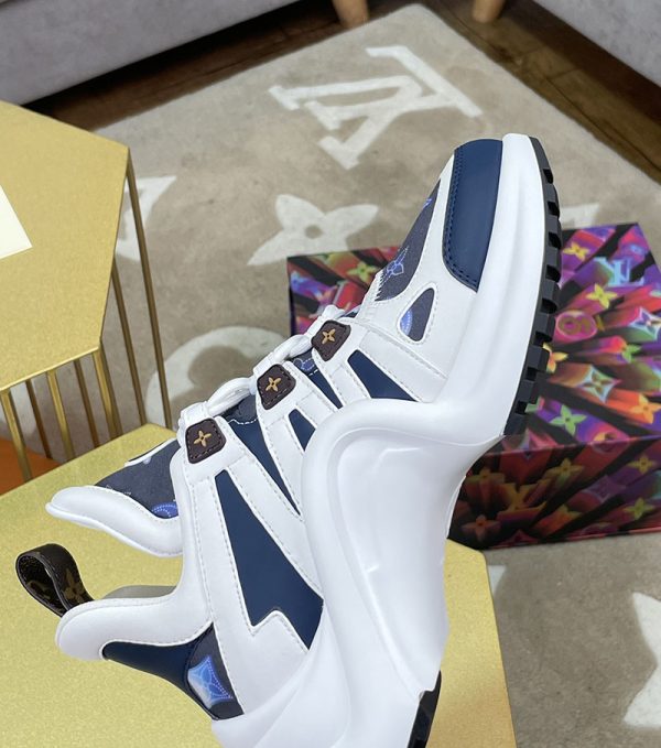 ルイヴィトン 靴 LV アークライト スニーカー レディース lv30354 ホワイト/ネイビー N品 2025年人気スニーカー - 画像 (5)
