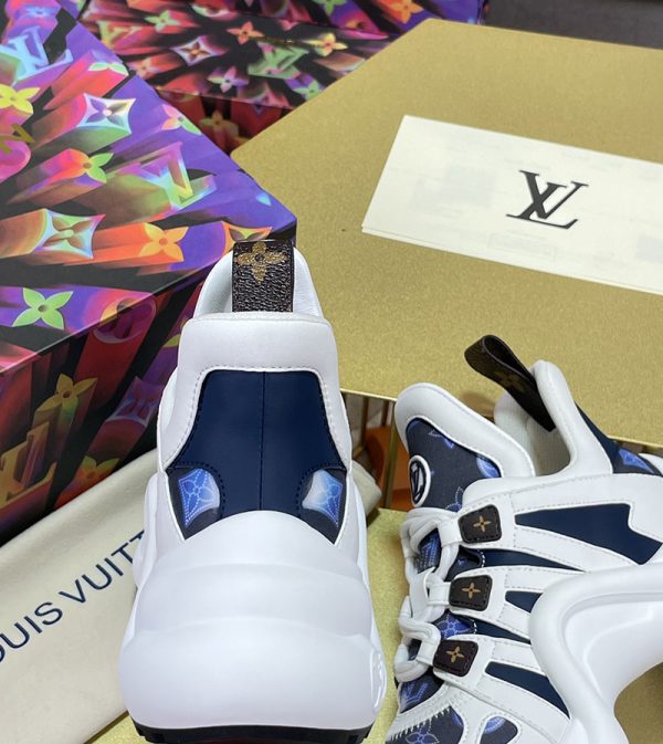 ルイヴィトン 靴 LV アークライト スニーカー レディース lv30354 ホワイト/ネイビー N品 2025年人気スニーカー - 画像 (3)