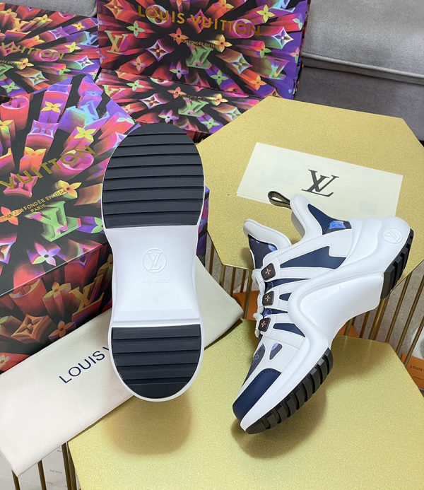 ルイヴィトン 靴 LV アークライト スニーカー レディース lv30354 ホワイト/ネイビー N品 2025年人気スニーカー - 画像 (2)