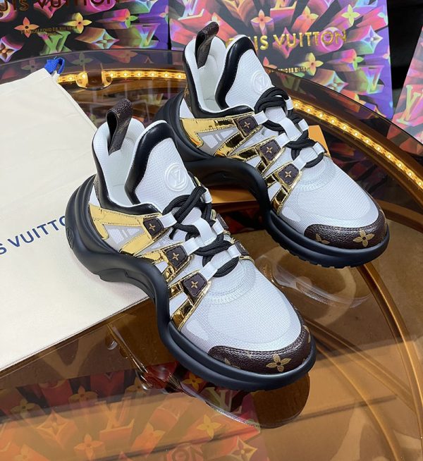 ルイヴィトン 靴 LV アークライト スニーカー レディース lv30355 ホワイト/ブラック N品 次に流行るスニーカー 2025 - 画像 (8)