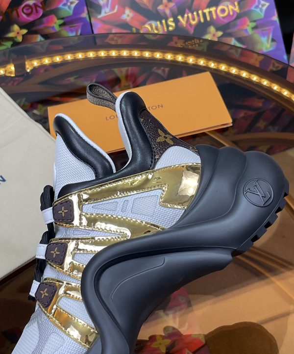ルイヴィトン 靴 LV アークライト スニーカー レディース lv30355 ホワイト/ブラック N品 次に流行るスニーカー 2025 - 画像 (6)